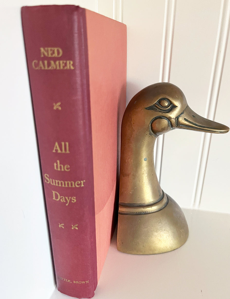 Vintage Brass Duck Bookends