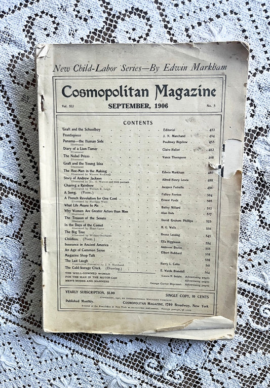 Antique 1906 Cosmopolitan Magazine