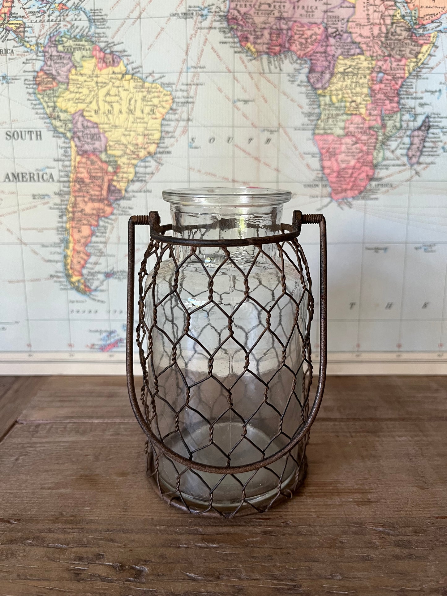 Chicken Wire Glass Vase