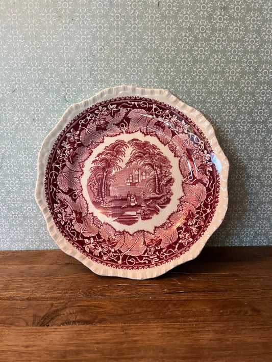 Mason's Ironstone, England "Pink Mulberry" Dessert Plate