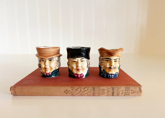 Set of Three Occupied Japan Miniature Toby Mugs